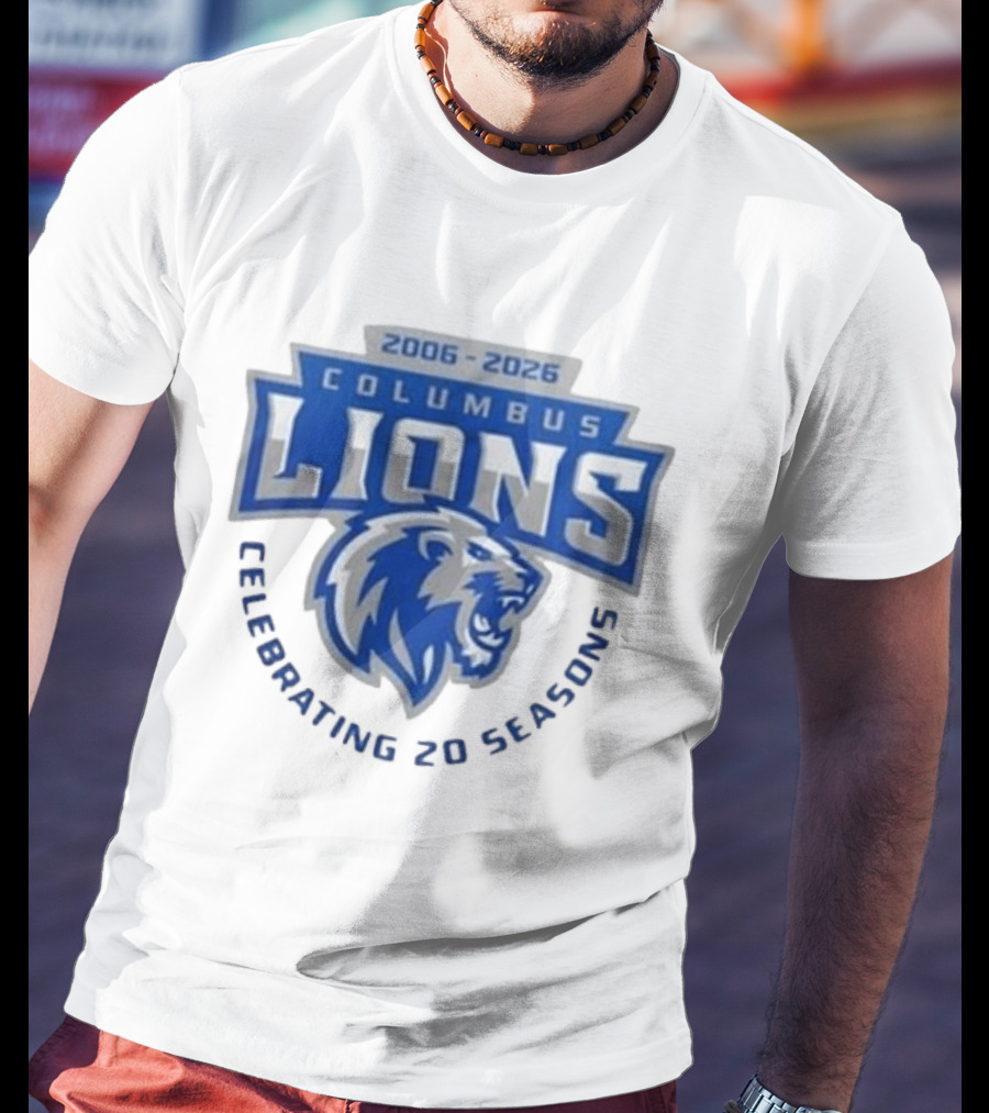 Columbus Lions Celebrating 20 Seasons 2006 2026 T-Shirt