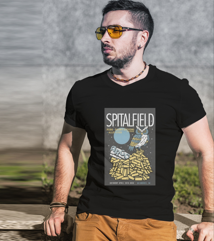 Spitalfield Park Danny Stevens Alley Eyes Milwaukee WI April 18th 2026 Arco Owl T-Shirt