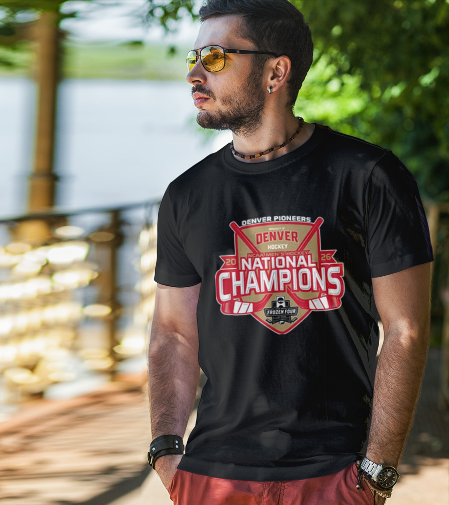 Denver Pioneers NCAA Men's Hockey National Champions 2026 Frozen Four T-Shirt