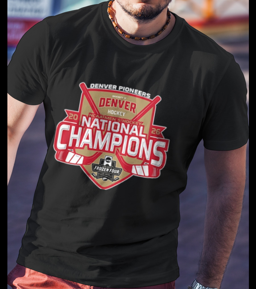 Denver Pioneers NCAA Men's Hockey National Champions 2026 Frozen Four T-Shirt