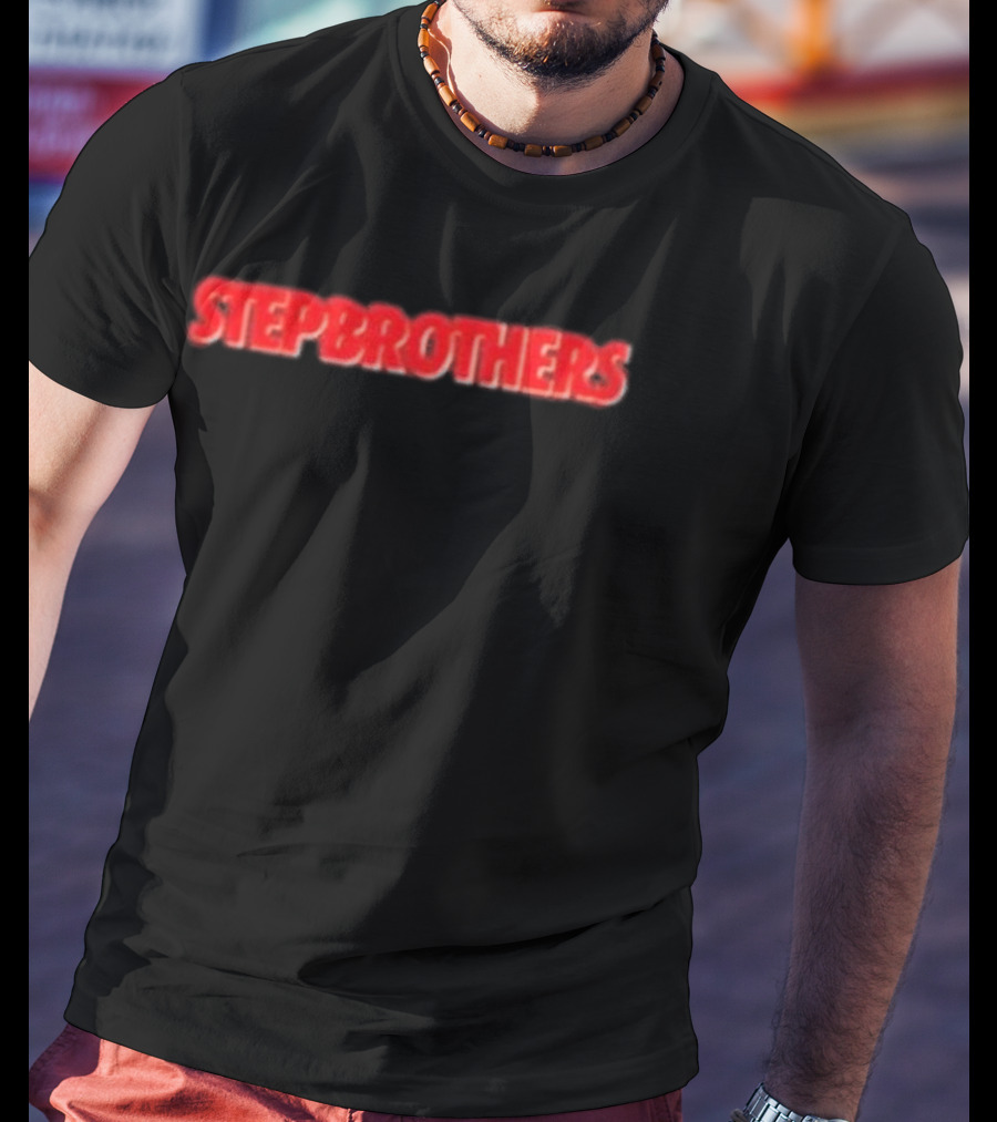 21 Savage Stepbrothers Text Bold Red T-Shirt