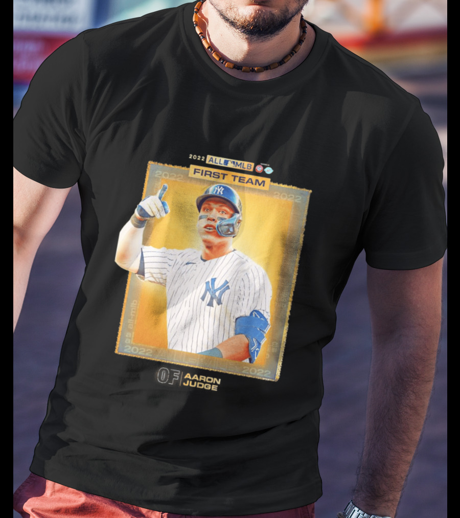 Aaron Judge 2022 All MLB First Team Yankees Player Recognition T-Shirt