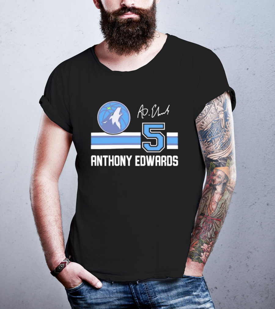 Anthony Edwards Minnesota Timberwolves 5 NBA Signature T-Shirt