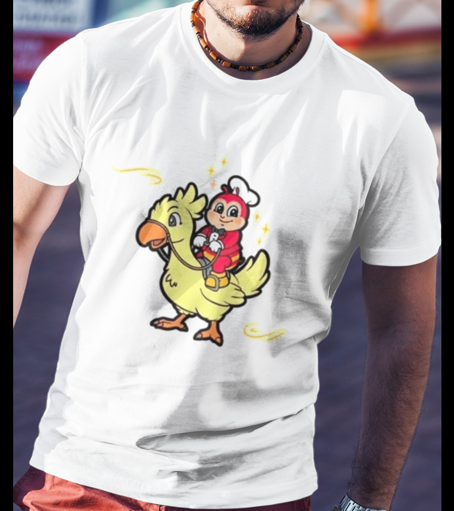 2026 Jollibee Hear Feel Think Riding Chocobo T-Shirt