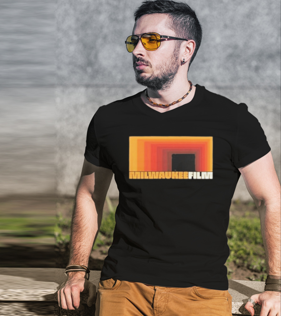 Milwaukee Film Retro Gradient Rectangle T-Shirt
