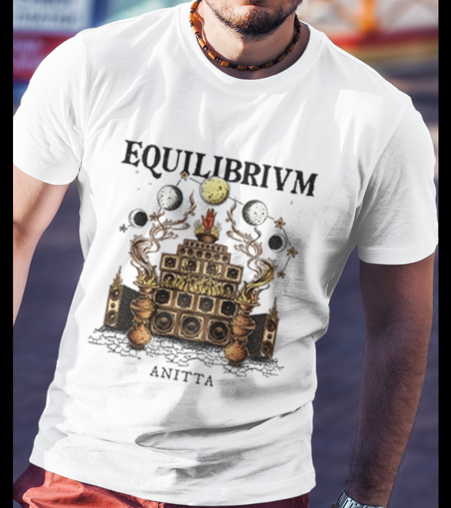 Anitta Equilibrium Moon Speaker Pyramid With Celestial Balance T-Shirt