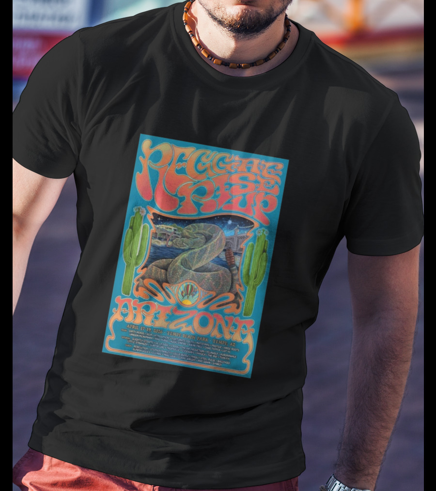 Reggae Rise Up Arizona Festival 2026 Tempe Beach Park April 17 19 Lineup Rebelution Damian Marley Trevor Hall Atmosphere T-Shirt