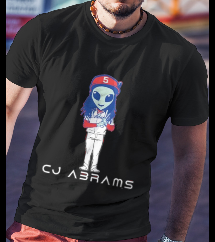 CJ Abrams Number 5 Washington Nationals MLB Alien T-Shirt