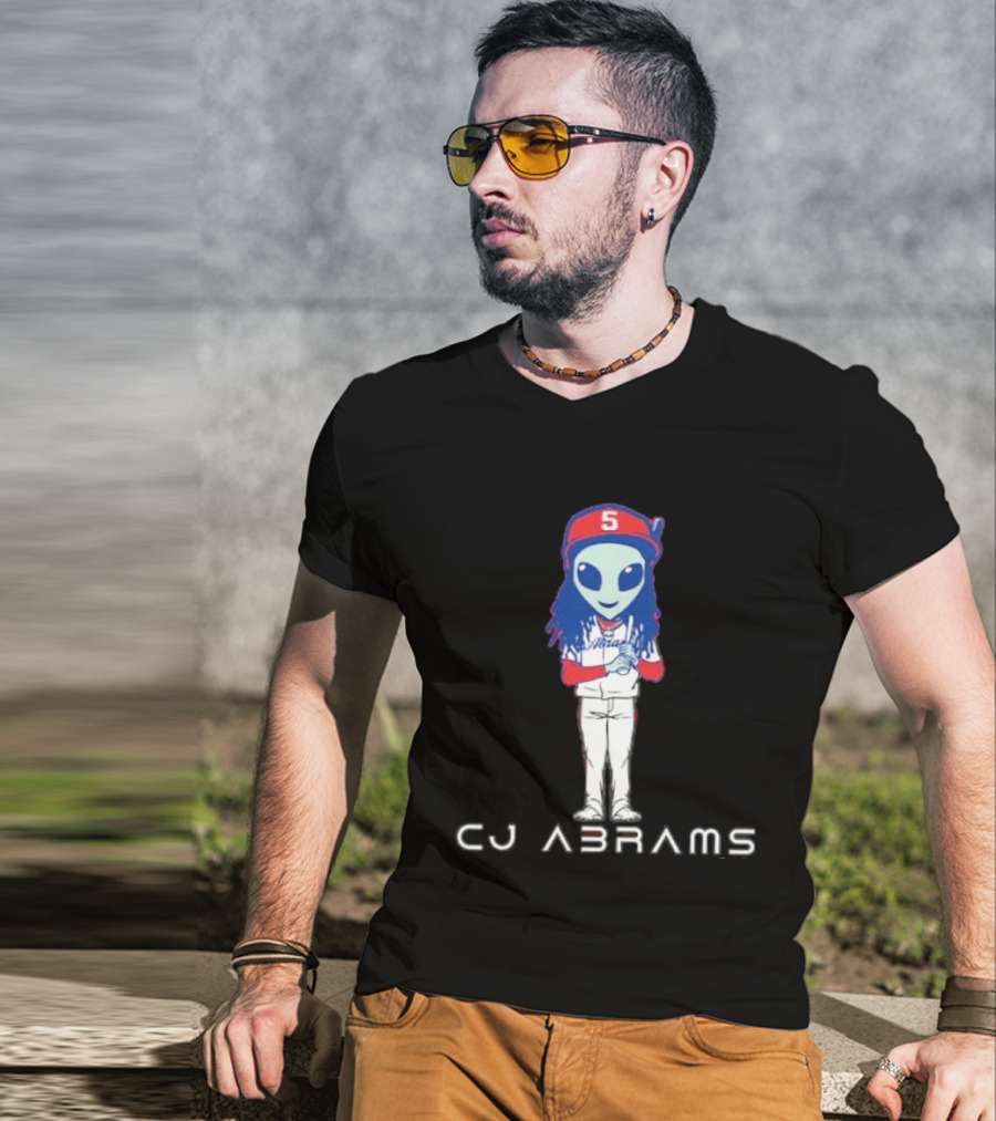 CJ Abrams Number 5 Washington Nationals MLB Alien T-Shirt