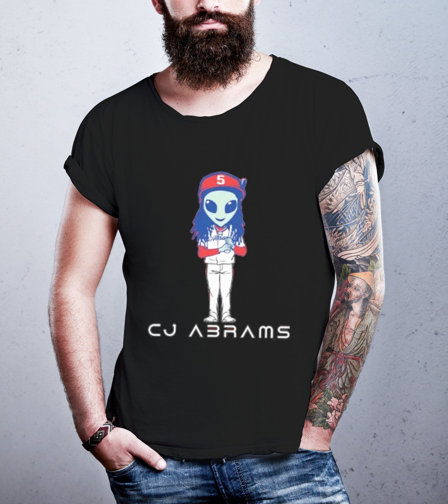 CJ Abrams Number 5 Washington Nationals MLB Alien T-Shirt