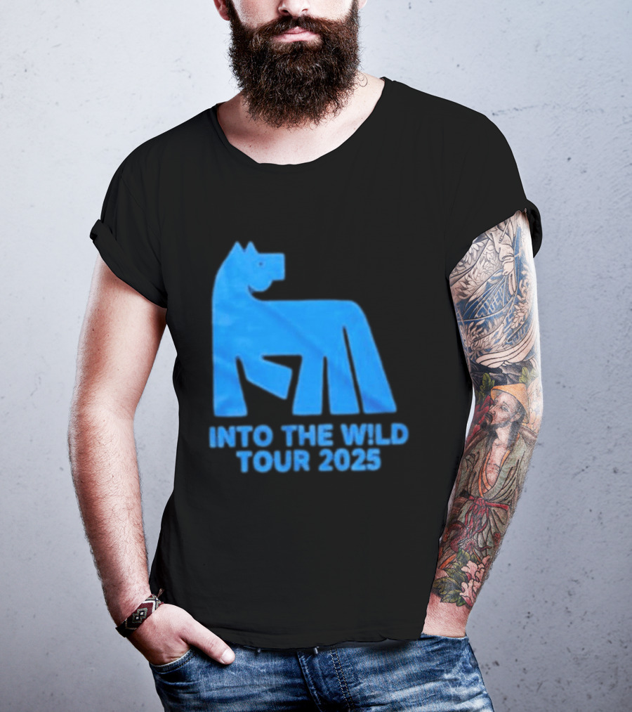 Russ Into The Wild Tour 2025 Blue Bear T-Shirt