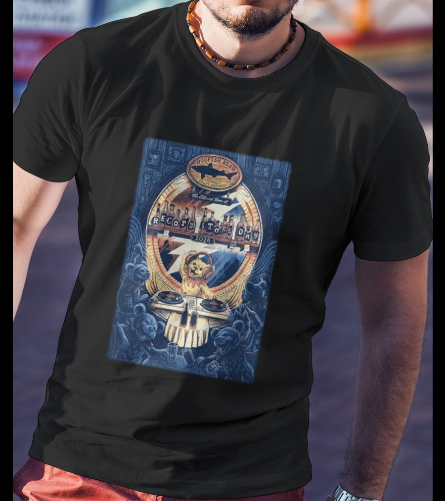 Dogfish Head Craft Brewery Grateful Dead Record Store Day 2026 T-Shirt