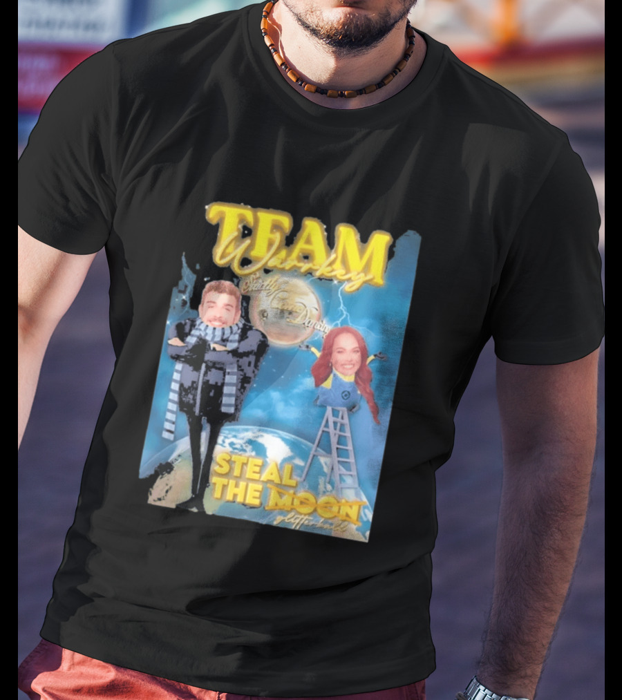 Team Warrkey Strictly Steal The Moon Dancing Planet Earth T-Shirt