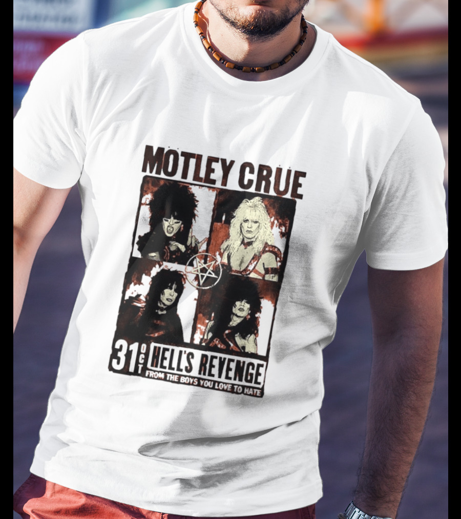 Motley Crue Hell's Revenge 31 Oct From The Boys You Love To Hate Flyer T-Shirt