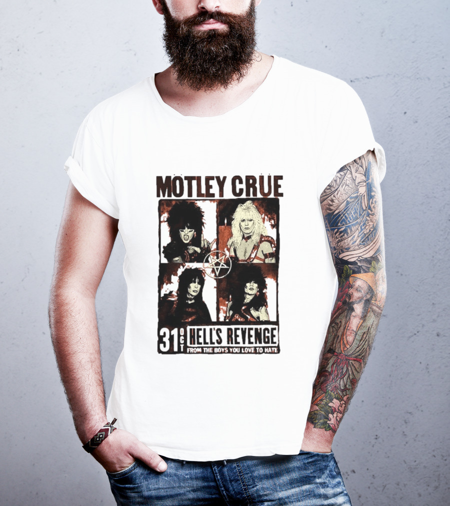 Motley Crue Hell's Revenge 31 Oct From The Boys You Love To Hate Flyer T-Shirt