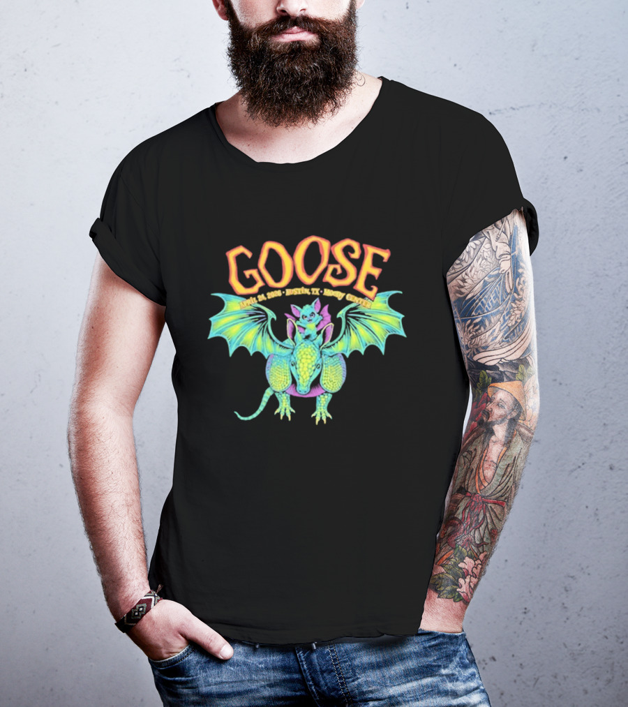 Goose Apr 24 2026 Austin TX Moody Center Dragon Event T-Shirt