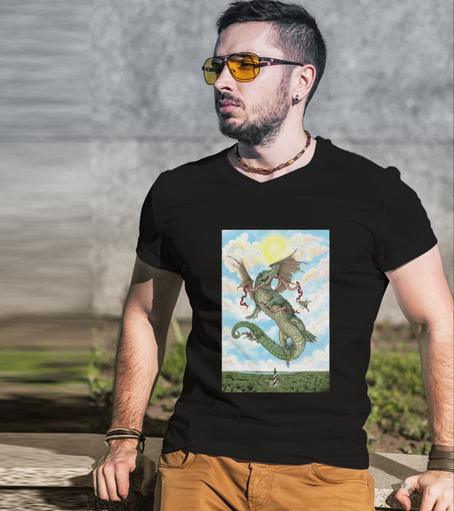 Goose St. Augustine Amphitheatre Concert April 18 19 2026 Flying Dragon And Lighthouse T-Shirt