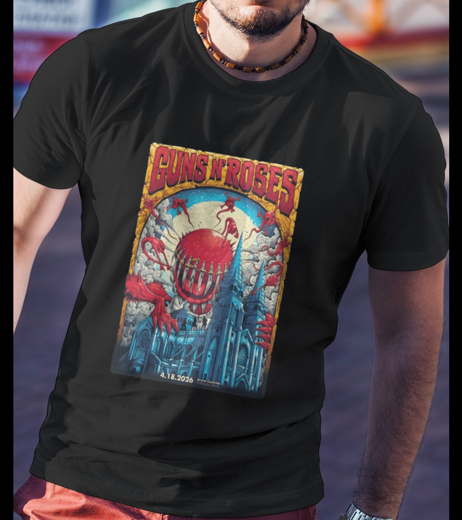 Guns N' Roses 4 18 2026 Fortaleza Brazil Arena Castelão Event Venom Cathedral T-Shirt