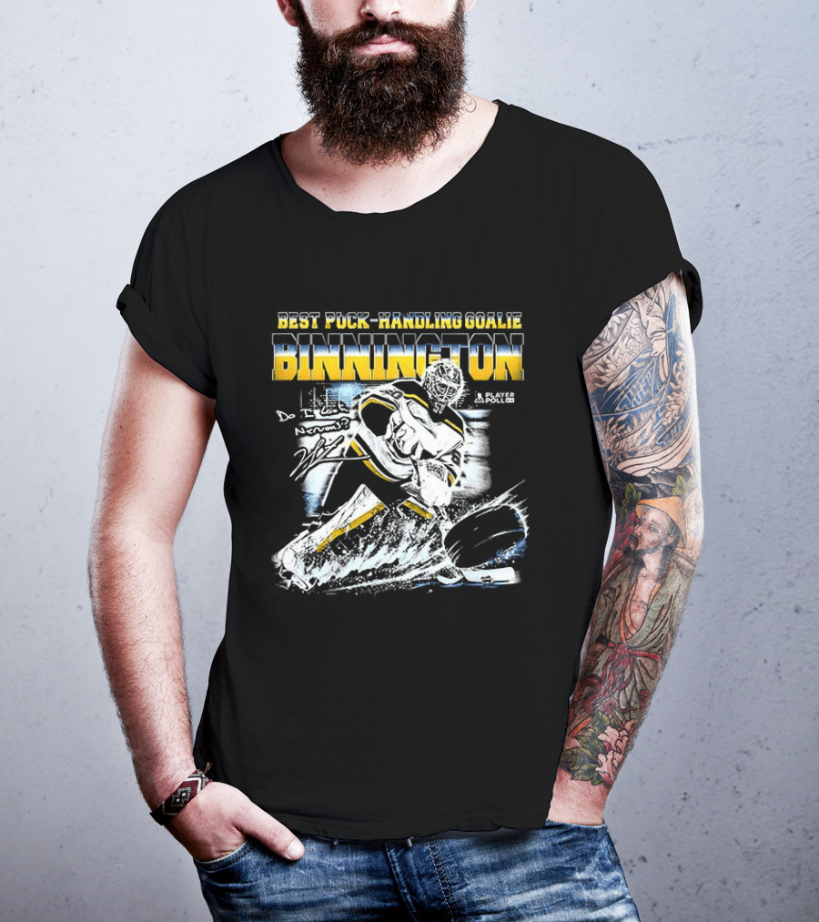 Best Puck Handling Goalie Binnington St. Louis Hockey T-Shirt