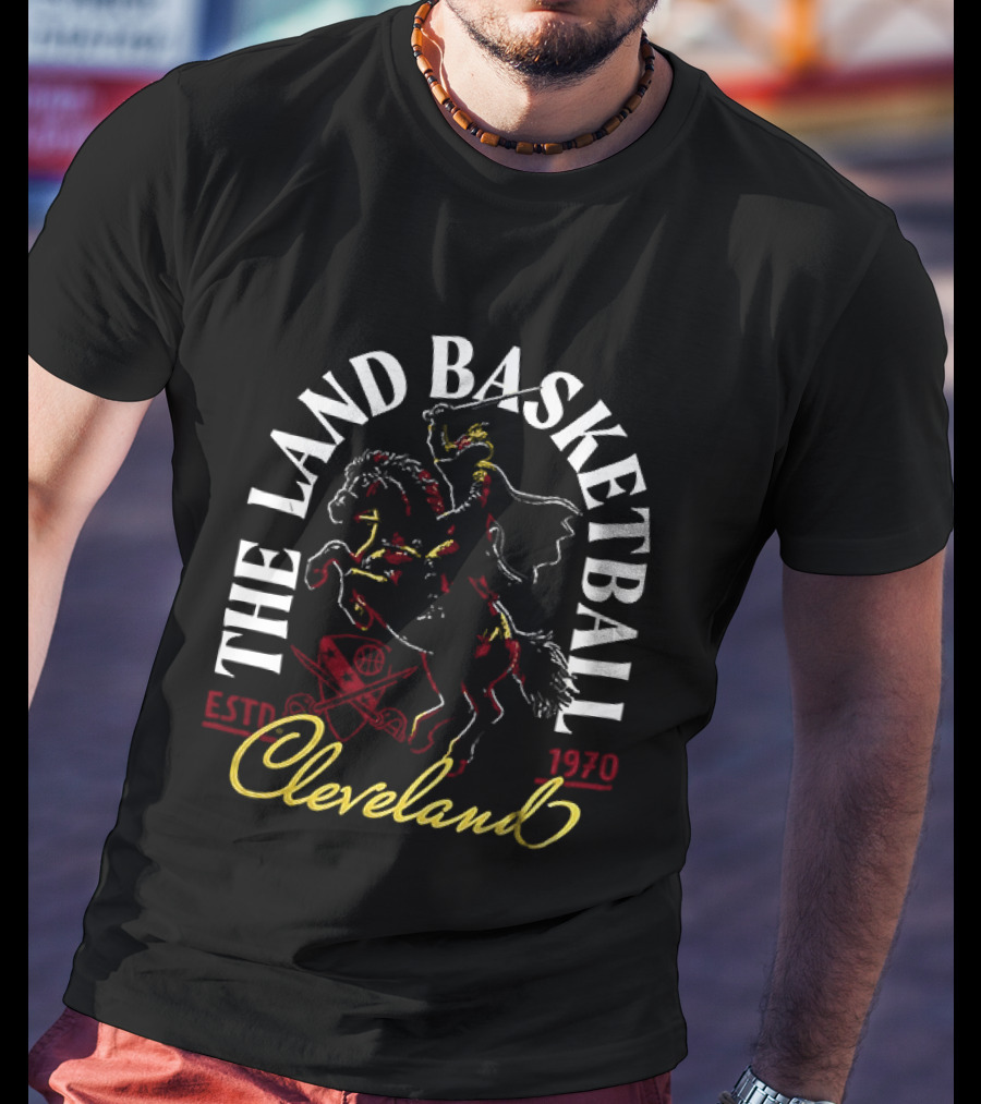 Cleveland The Land Basketball Est 1970 Curved T-Shirt