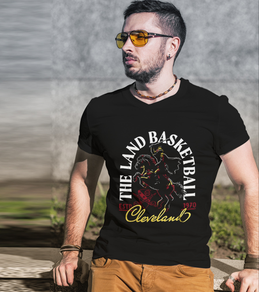 Cleveland The Land Basketball Est 1970 Curved T-Shirt