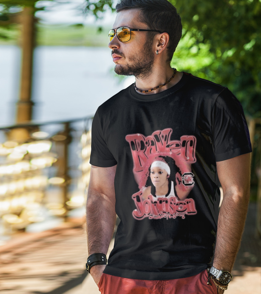 Raven Johnson South Carolina Gamecocks Seatbelt Gang T-Shirt