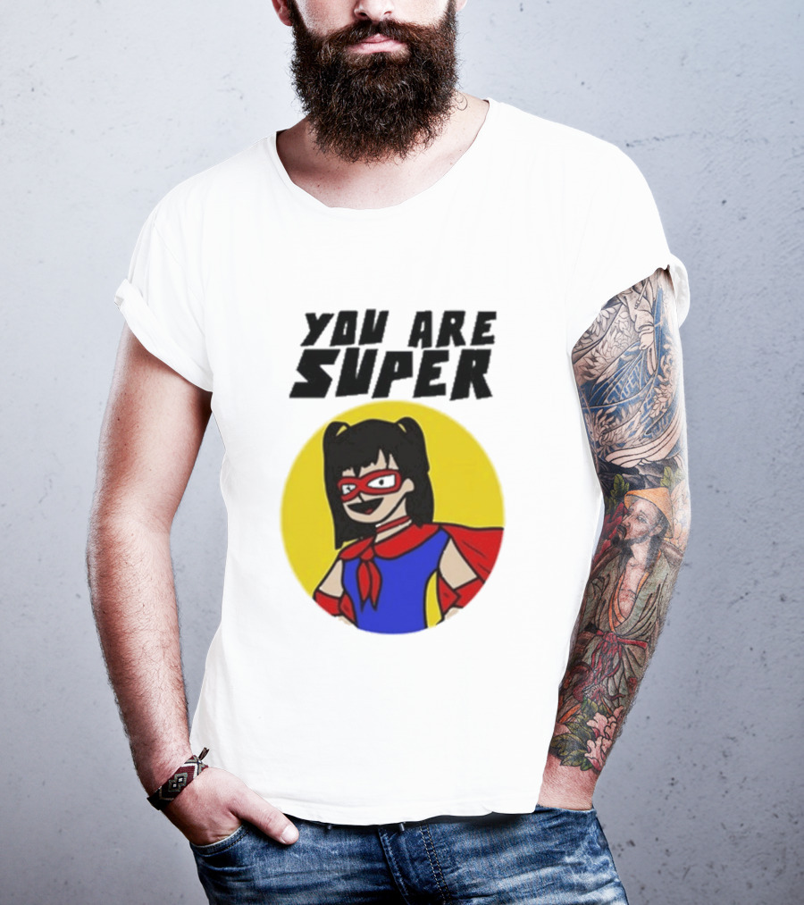 You Are Super Hero Girl With Red Cape And Mask T-Shirt