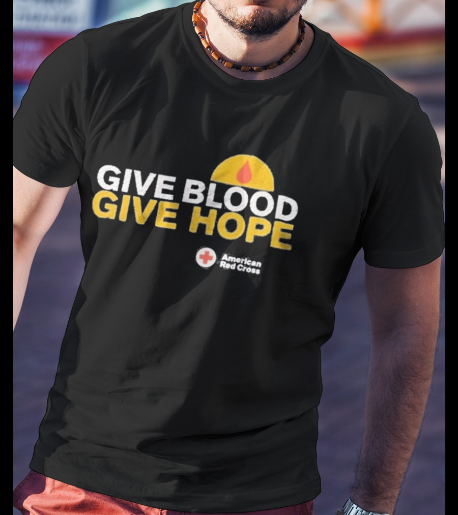 Give Blood Give Hope American Red Cross Support Initiative T-Shirt