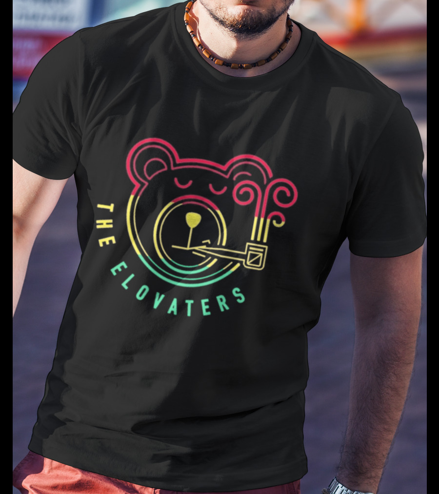 The Elovaters Rasta Bear Smoking Pipe T-Shirt