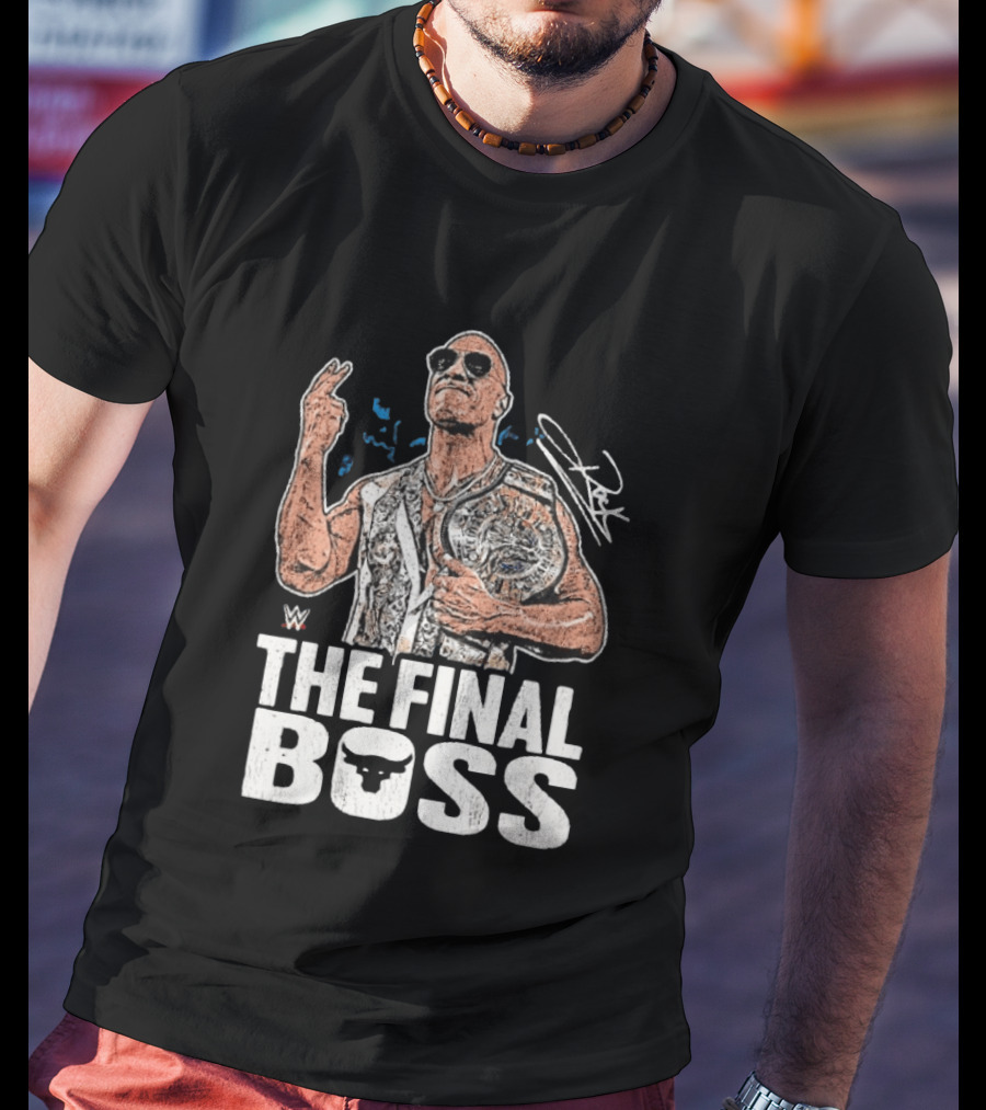 The Final Boss WWE Dwayne Johnson The Rock Signature Champion T-Shirt