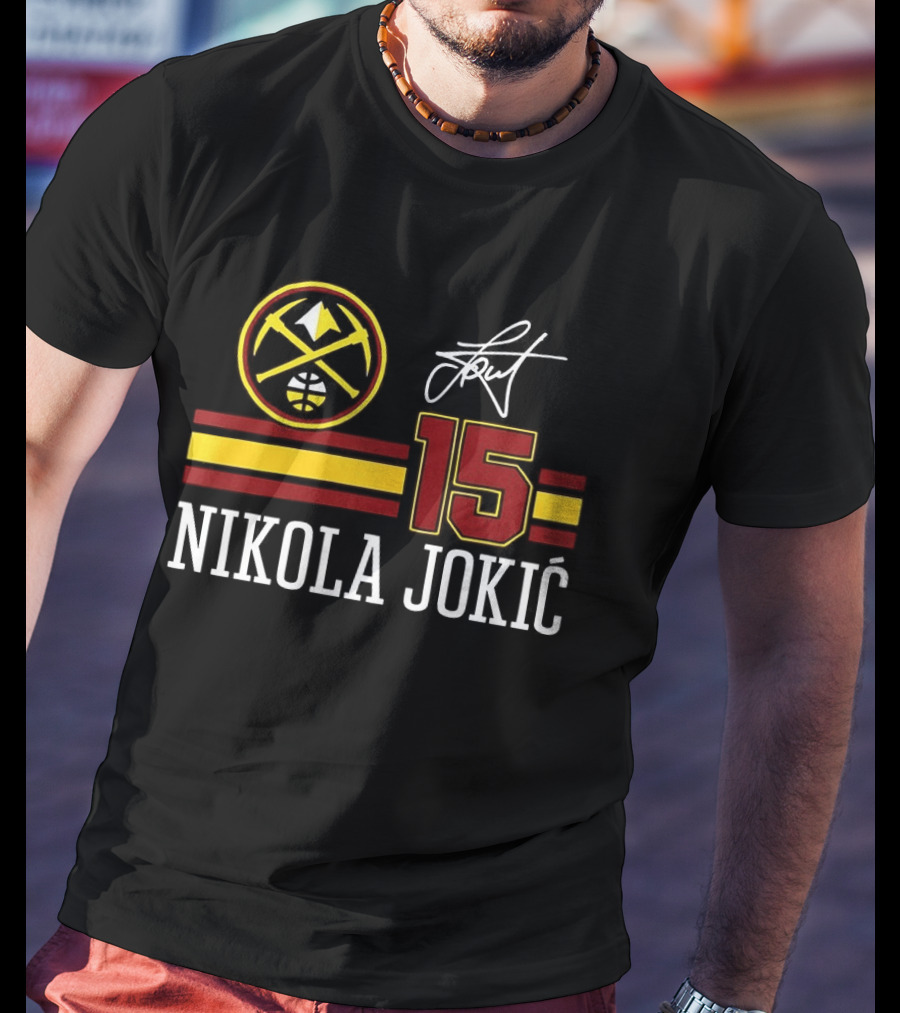 Nikola Jokić 15 Denver Nuggets NBA Signature T-Shirt
