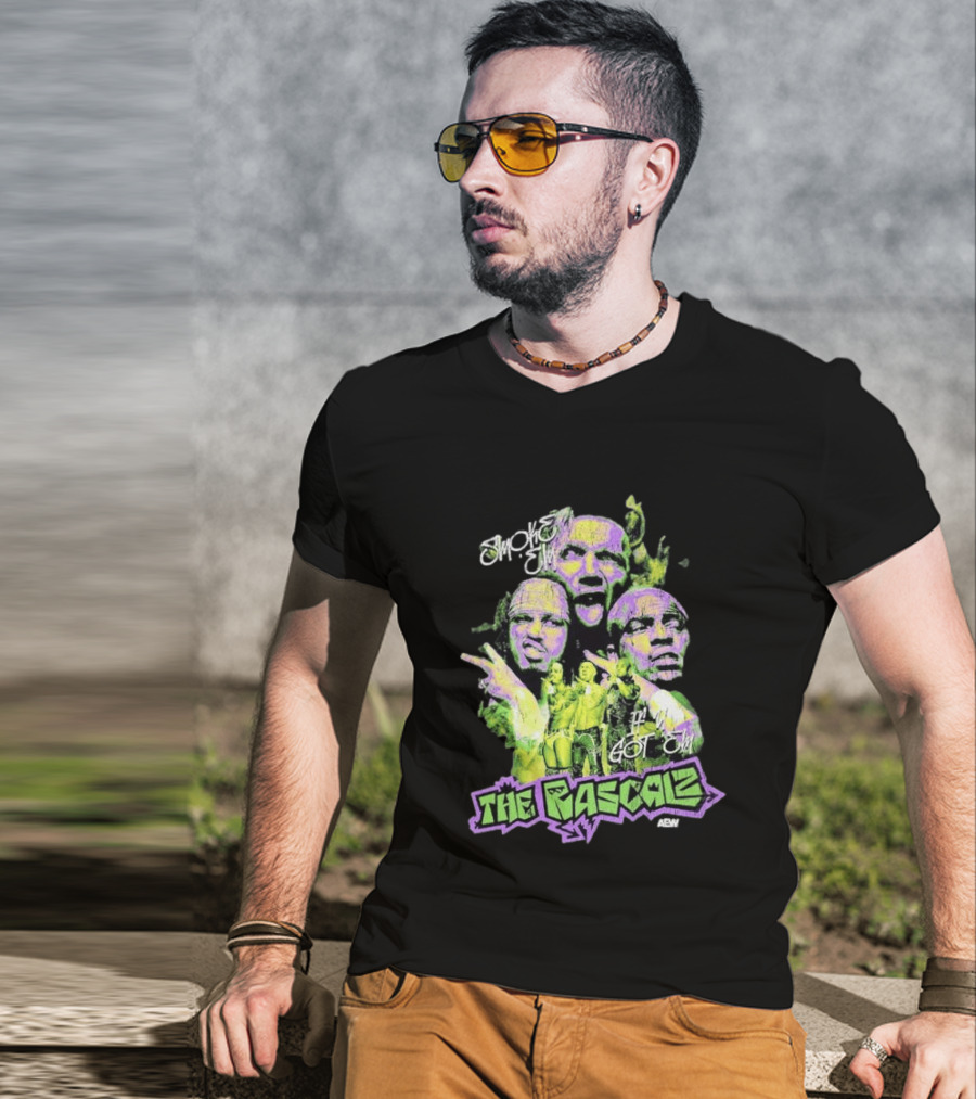 AEW The Rascalz Smoke Em If You Got Em Vibrant Wrestling Crew T-Shirt