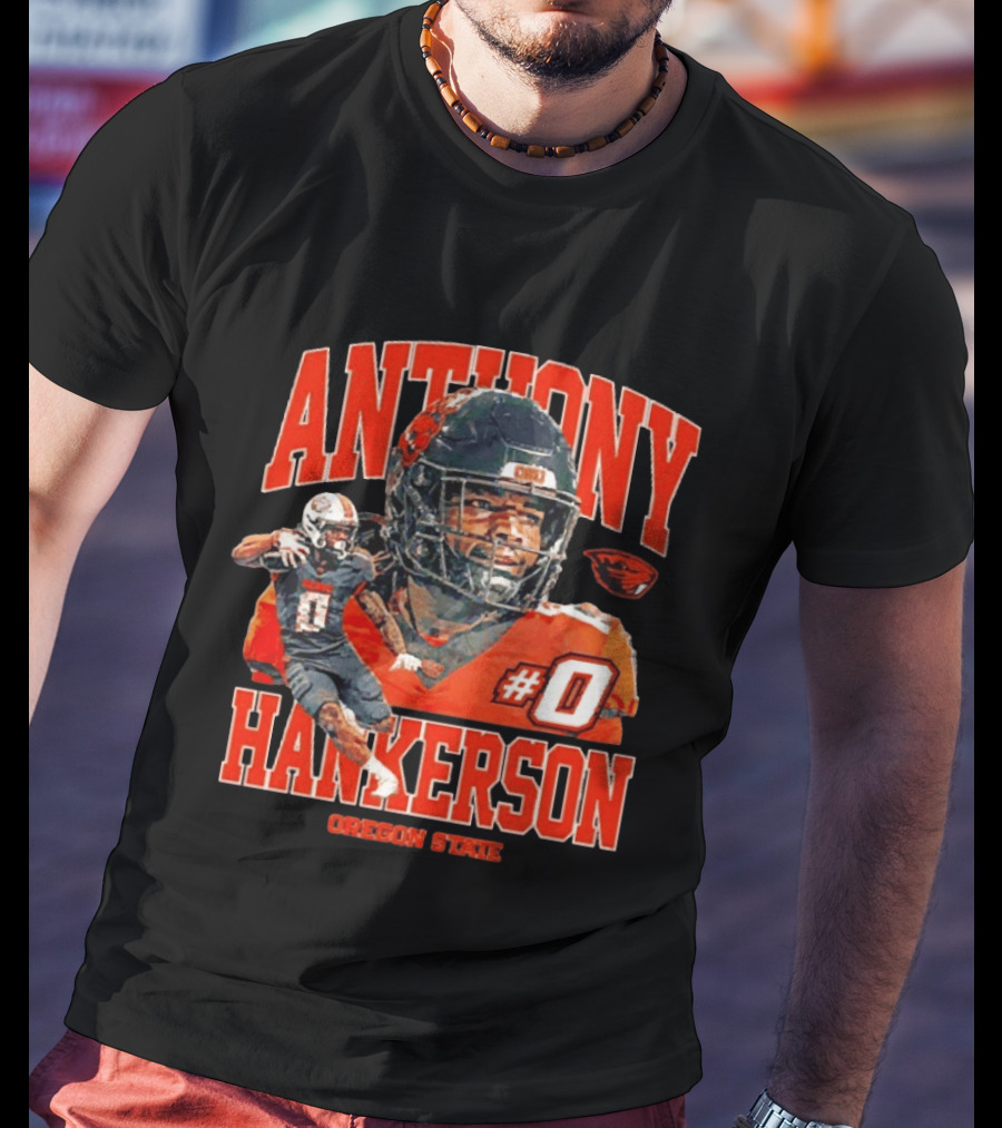 Anthony Hankerson #0 Oregon State Beavers Football T-Shirt