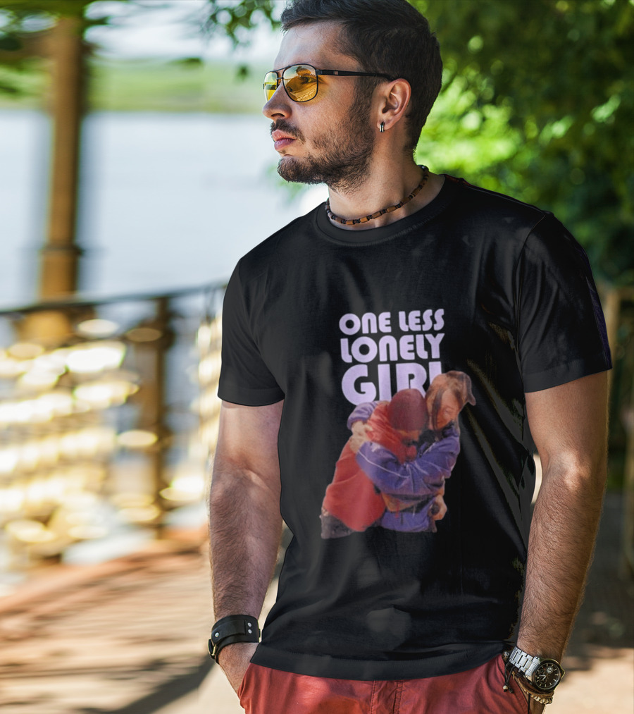 One Less Lonely Girl Billie Eilish Justin Bieber Hug T-Shirt
