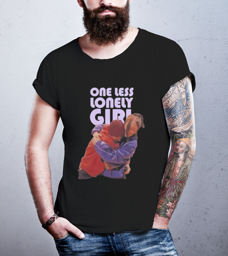 One Less Lonely Girl Billie Eilish Justin Bieber Hug T-Shirt