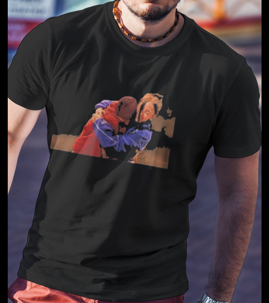 Billie Eilish Justin Bieber Hugging Embrace Fan Favorite Moment T-Shirt