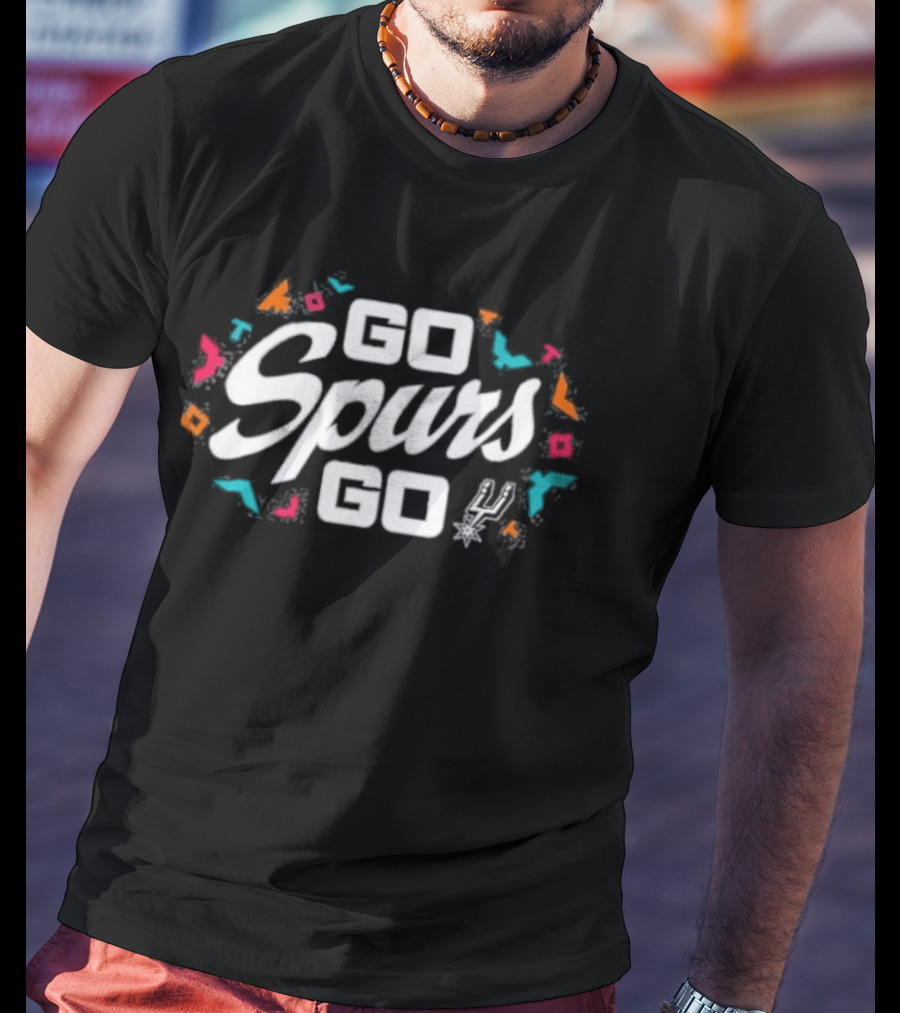 Go Spurs Go Vibrant Celebration Theme With Colorful Accents T-Shirt