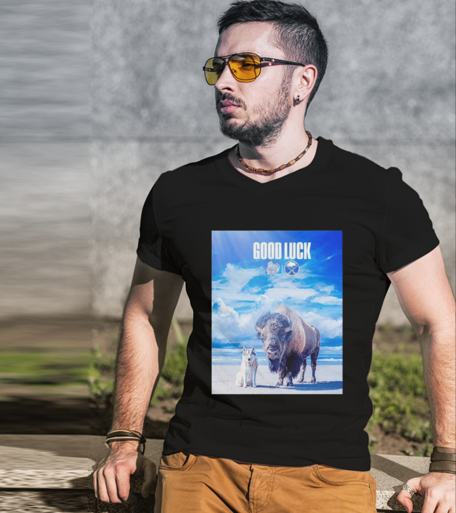 Good Luck Jacksonville Icemen Buffalo Sabres NHL Team Game 1 Buffalo Beach Sky T-Shirt