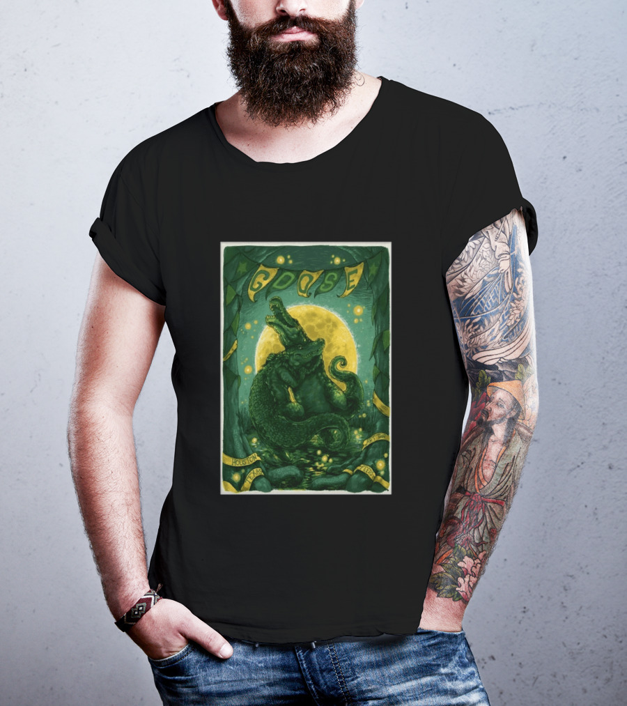 Goose Bayou Music Center Houston Texas April 23 2026 Featuring Alligator And Moon T-Shirt
