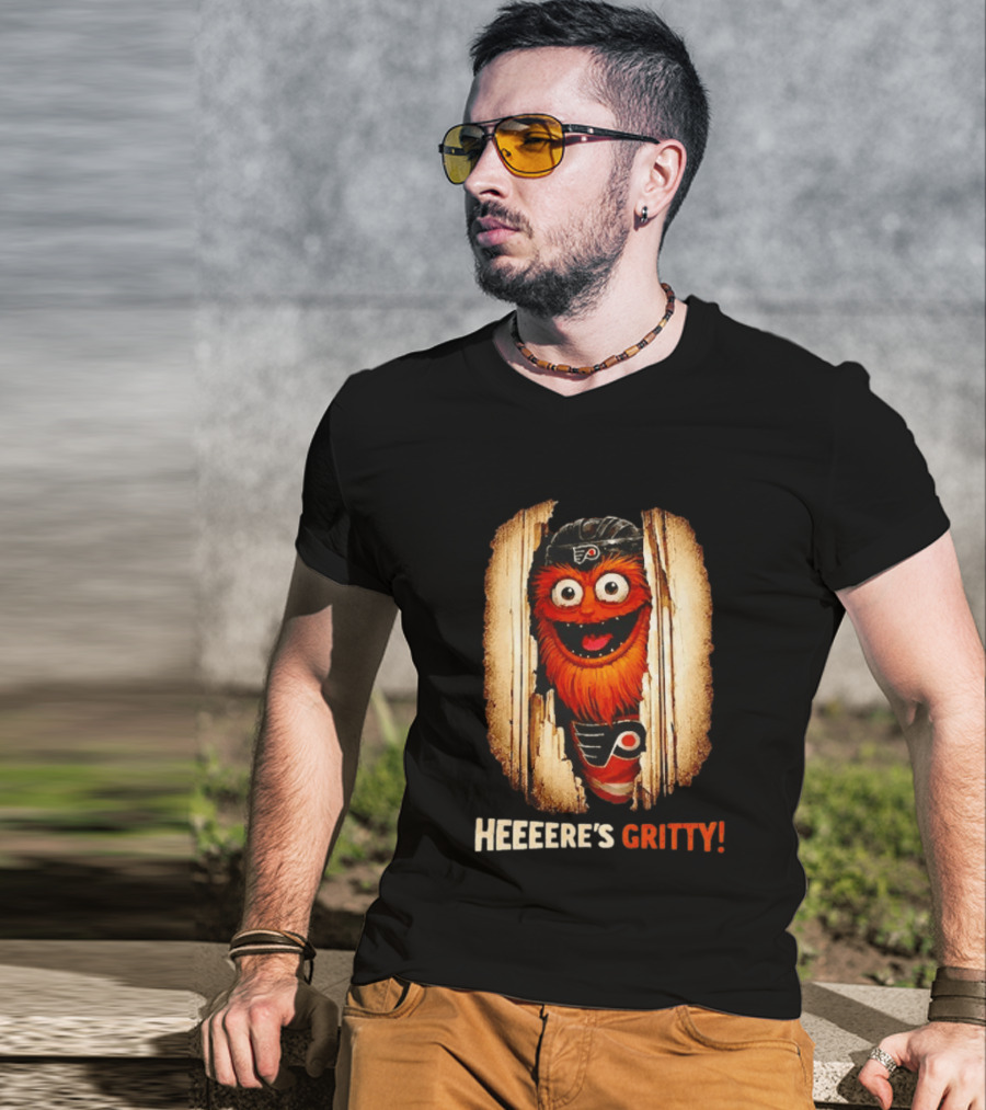 Heeere's Gritty Philadelphia Flyers Hockey T-Shirt