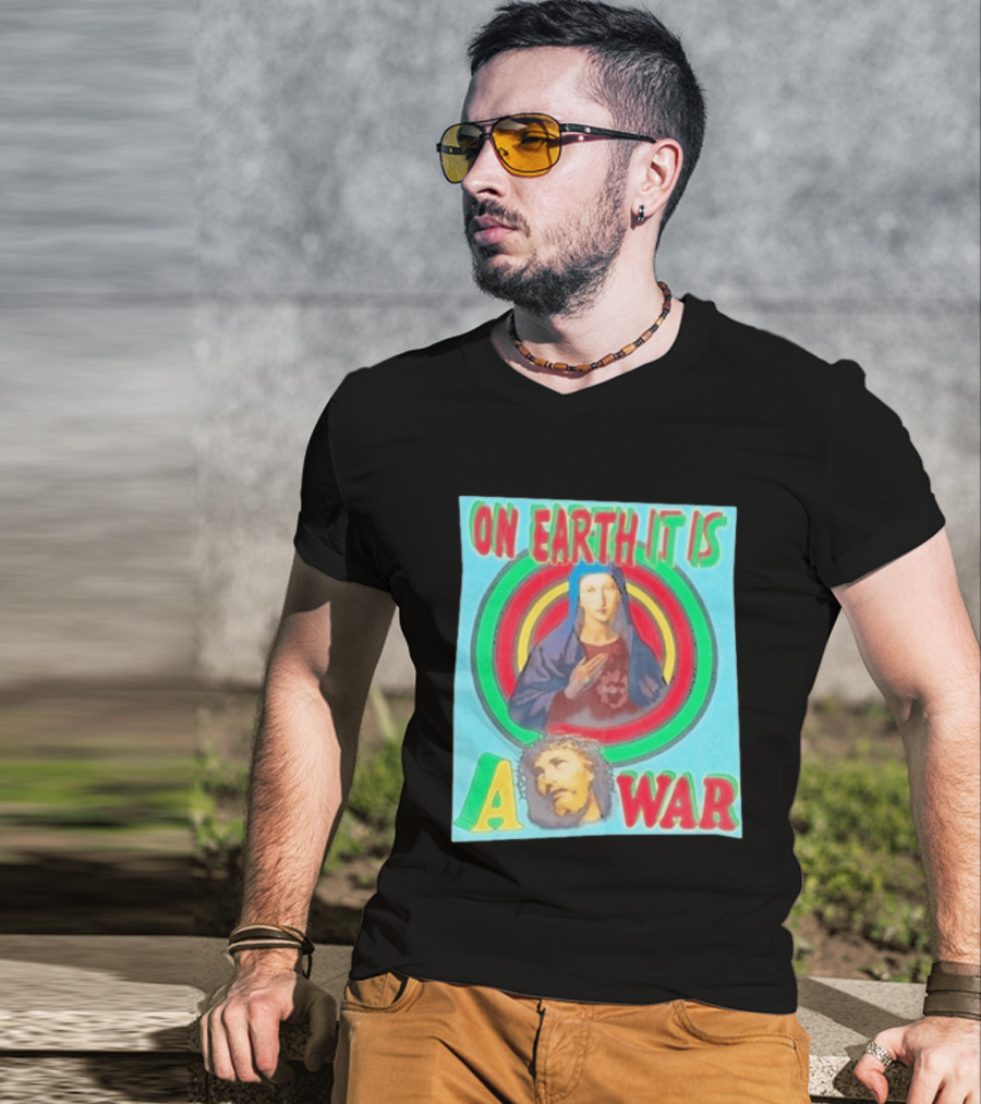 Houston Texans Saint Michael On Earth It Is A War T-Shirt