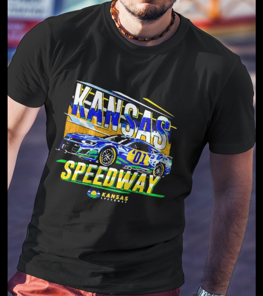 Kansas Speedway 01 Car Racing Wheatfield NASCAR T-Shirt