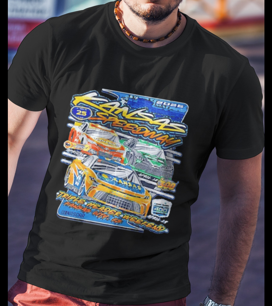2026 Kansas Speedway NASCAR Triple Header Weekend April 25 Car 400 Kansas City T-Shirt