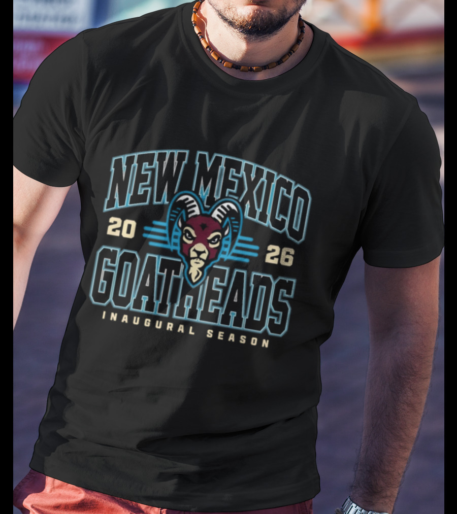 New Mexico Goatheads 2026 Inaugural Season Team Logo Vintage Sportswear T-Shirt