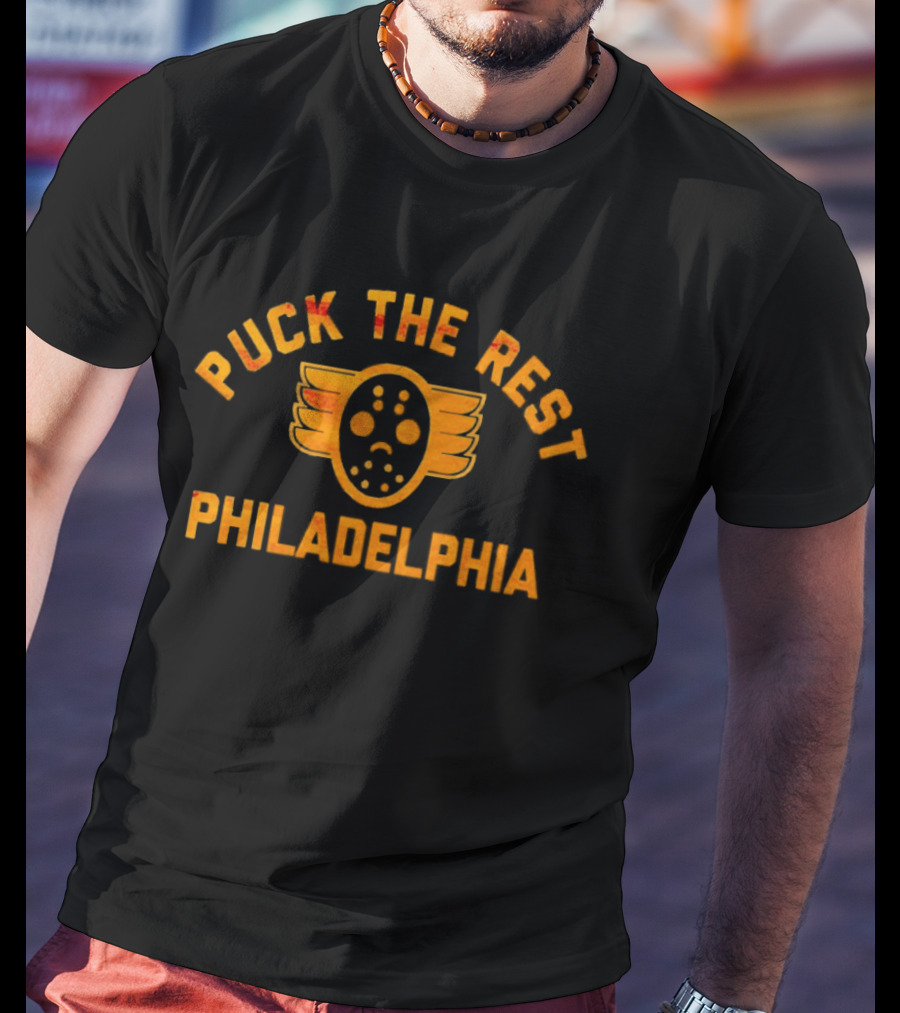 Puck The Rest Philadelphia Flyers Mask T-Shirt