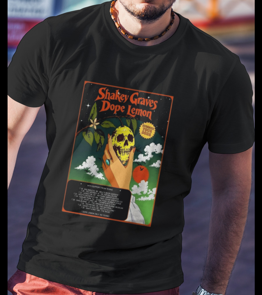Shakey Graves Dope Lemon Summer Tour 2026 With Texino Support T-Shirt