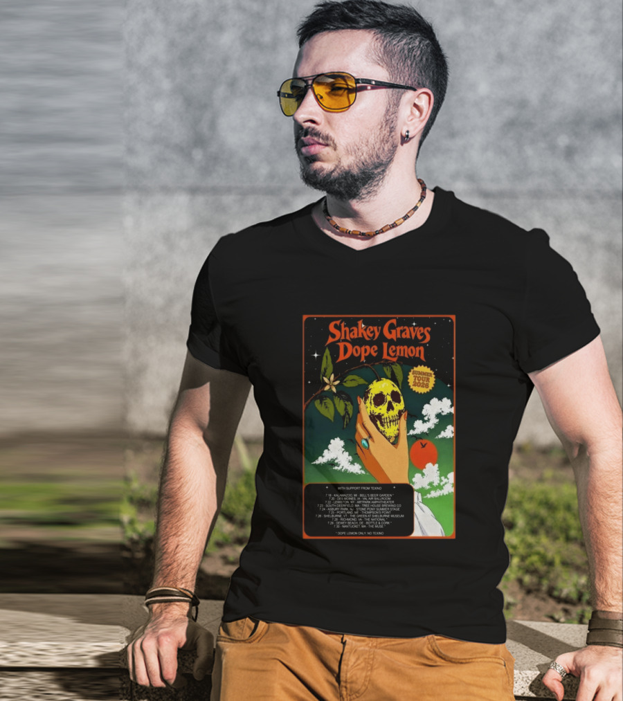 Shakey Graves Dope Lemon Summer Tour 2026 With Texino Support T-Shirt