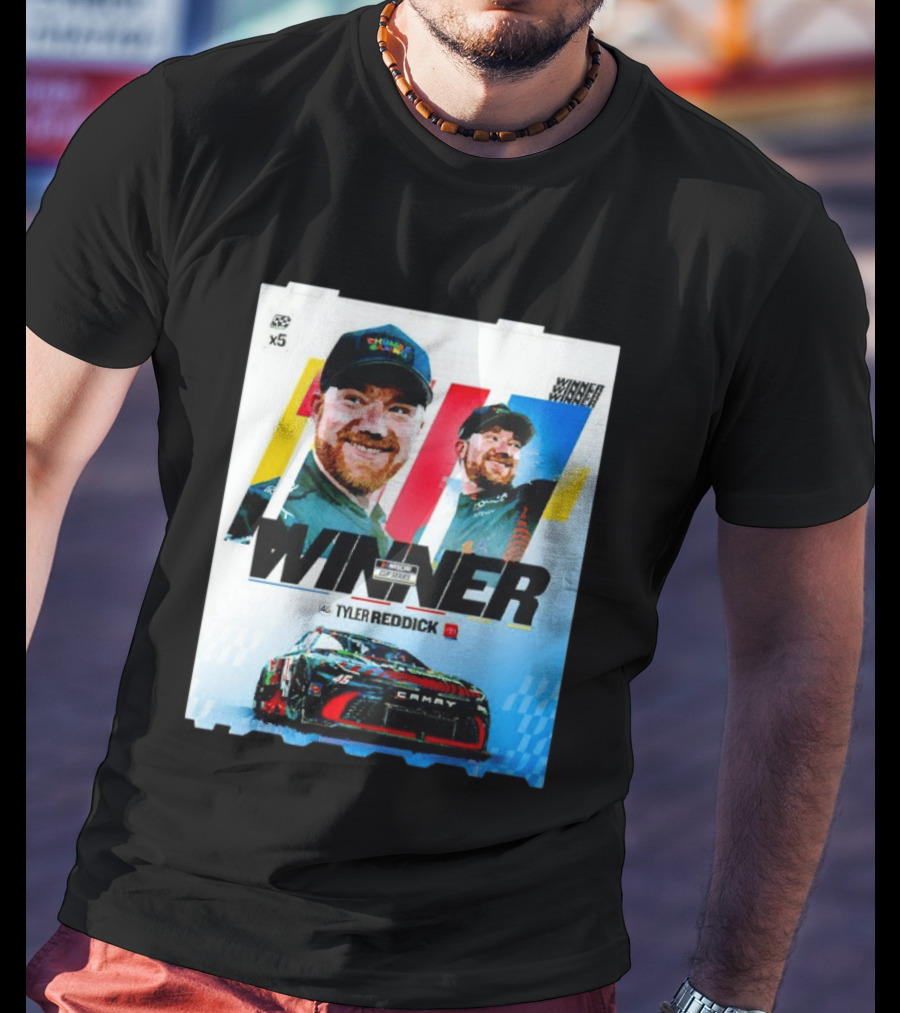 Winner Tyler Reddick NASCAR Kansas Speedway Victory Car Chevrolet Camaro T-Shirt