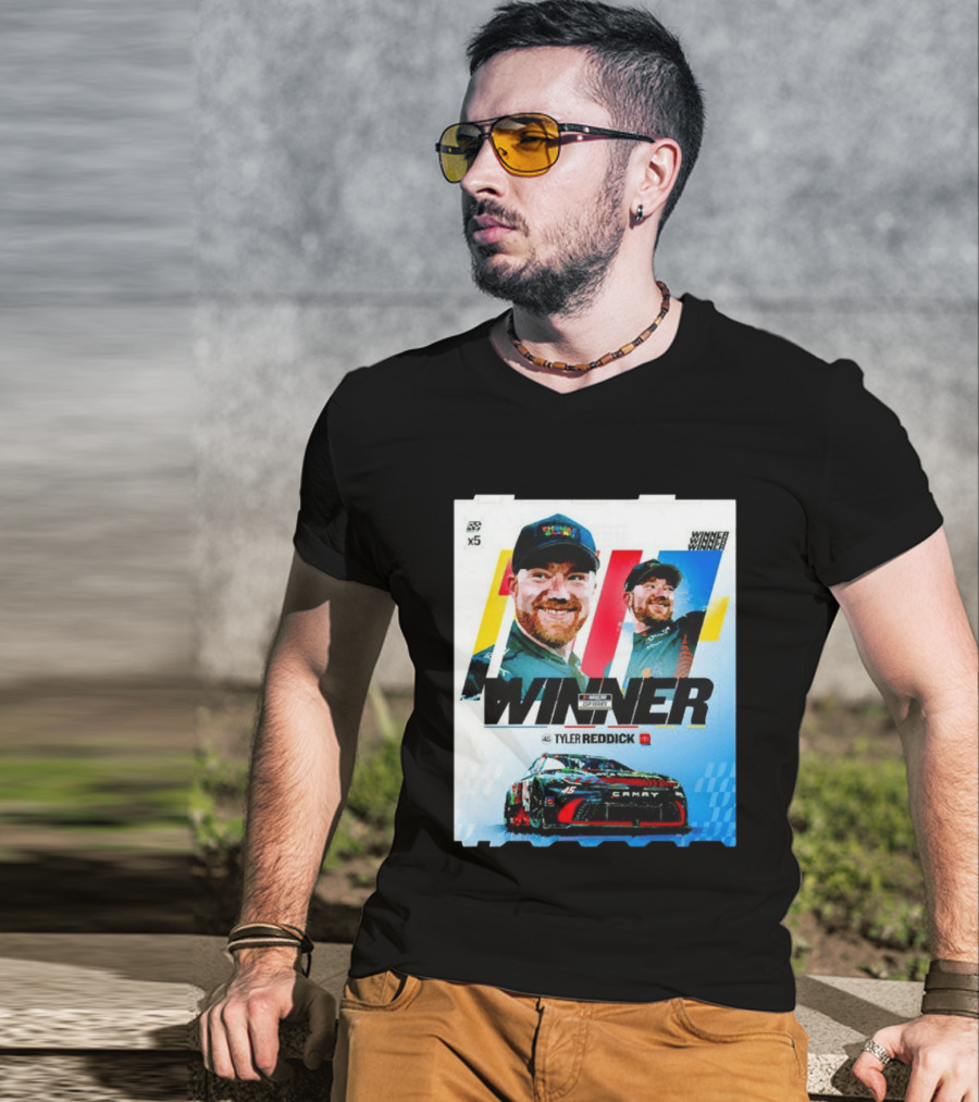 Winner Tyler Reddick NASCAR Kansas Speedway Victory Car Chevrolet Camaro T-Shirt