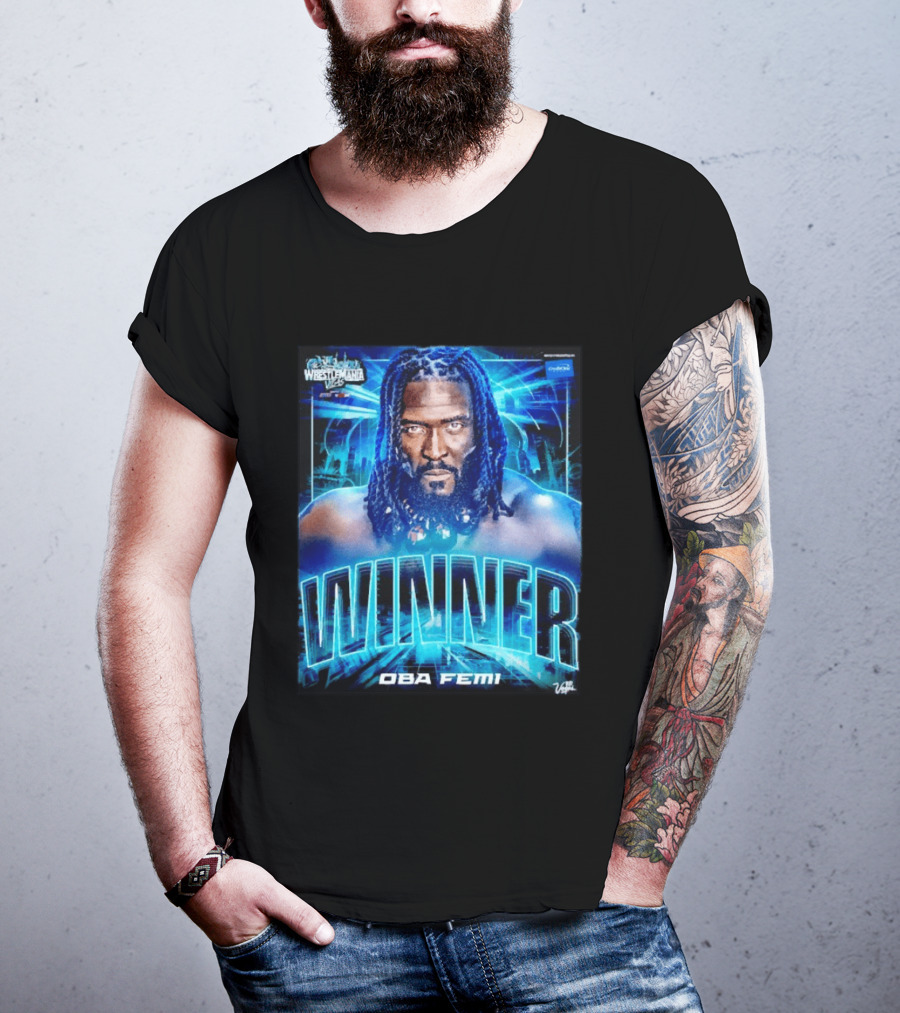 Winner WWE Superstar Oba Femi WrestleMania 42 Vegas Victory T-Shirt